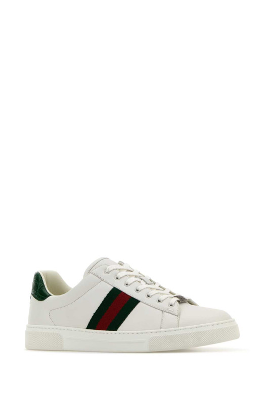 White leather Ace sneakers GUCCI (757943AACAG)