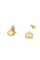 Embellished metal Gancini earrings Multicolor SALVATORE FERRAGAMO (760123696576)