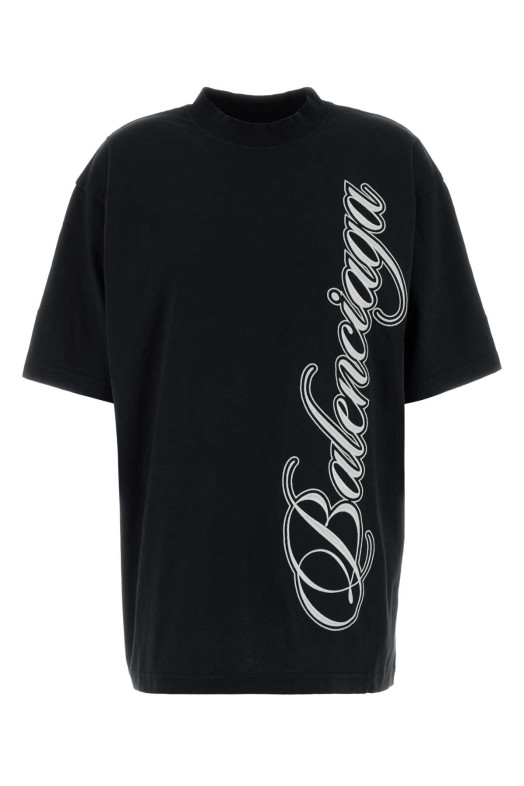 slate cotton oversize t-shirt BALENCIAGA (764235TTVM7)