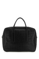 Black leather medium Weekender Getaway bag BOTTEGA VENETA (766372V2HL1)