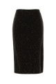 Melange dark brown wool blend skirt BOTTEGA VENETA (793108V5LV0)