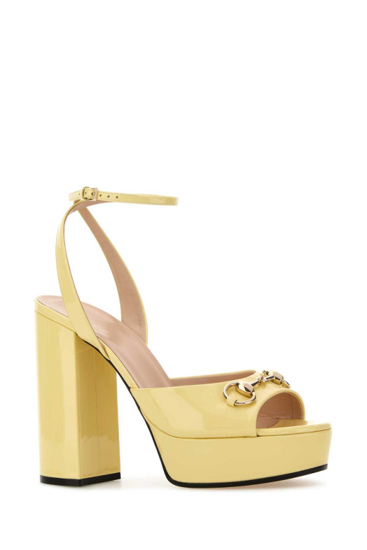 Yellow leather sandals GUCCI (795224BNC00)