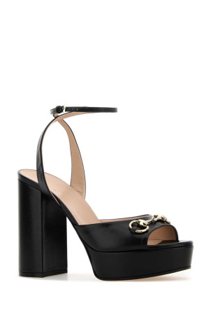Black leather sandals Black GUCCI (795224C9D00)