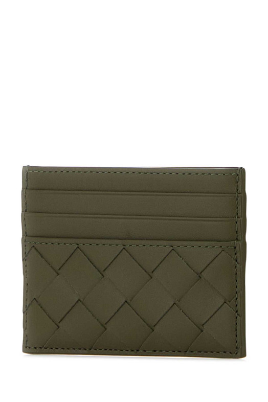 Army green leather card holder BOTTEGA VENETA (795612VCPQ3)