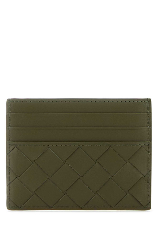 Army green leather card holder BOTTEGA VENETA (795612VCPQ3)