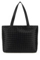 Black leather small Intrecciato shopping bag BOTTEGA VENETA (795628V2HL1)