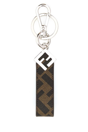 Printed canvas Squared FF key ring FENDI (7AP100AFCB)