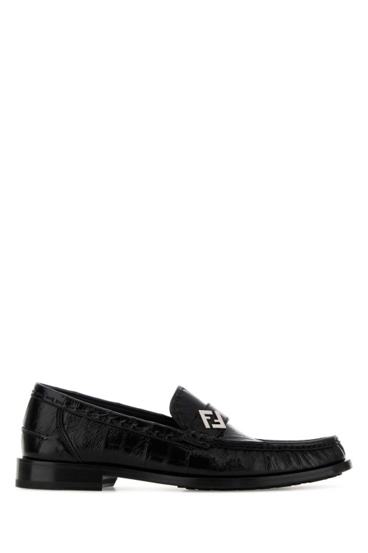 Black leather loafers Black FENDI (7D1838AOSH)