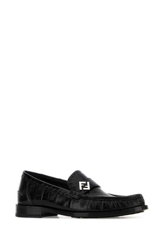 Black leather loafers Black FENDI (7D1838AOSH)