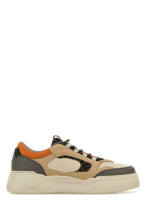 Multicolor leather and canvas Fendi Force sneakers FENDI (7E1728AU20)