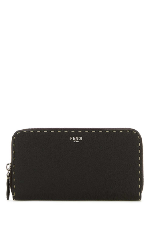 Dark brown leather wallet FENDI (7M0210AP3C)