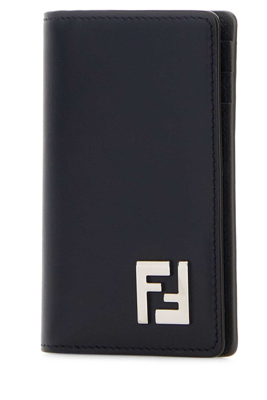 Midnight blue leather card holder FENDI (7M0349AV86)