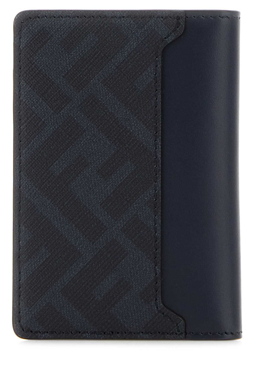 Midnight blue leather card holder FENDI (7M0349AV86)