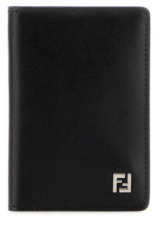 Black leather card holder Black FENDI (7M0349AVV6)