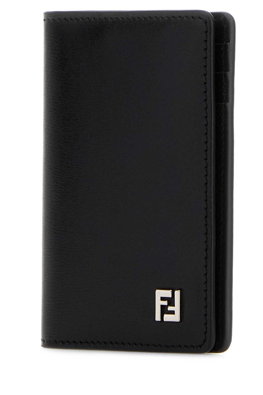 Black leather card holder Black FENDI (7M0349AVV6)