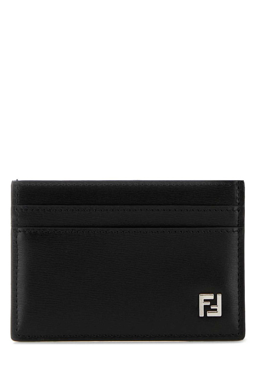 Black leather card holder Black FENDI (7M0371AVV6)