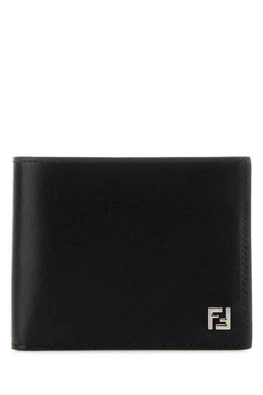 Black leather wallet Black FENDI (7M0378AVV6)