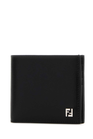 Black leather wallet Black FENDI (7M0378AVV6)