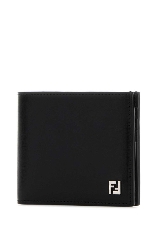 Black leather wallet Black FENDI (7M0378AVV6)