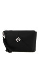 Black leather clutch Black FENDI (7VA679ASIH)