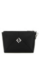 Black leather clutch Black FENDI (7VA679ASIH)