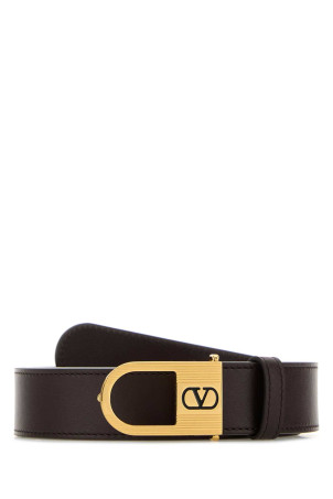Chocolate leather VLogo Signature belt VALENTINO GARAVANI (7W0T0ST8JAQ)