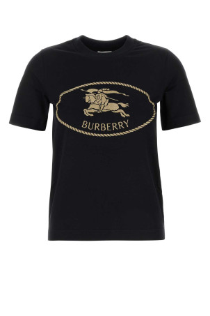 Black cotton t-shirt Black BURBERRY (8111658)