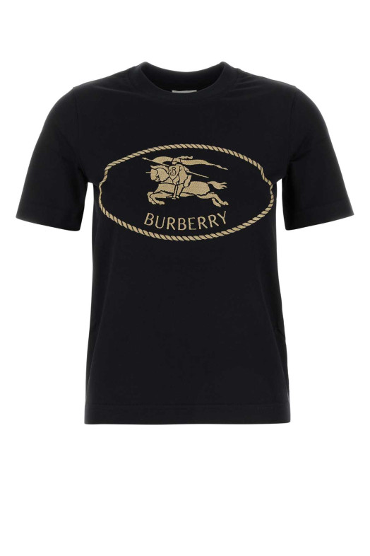 Black cotton t-shirt Black BURBERRY (8111658)