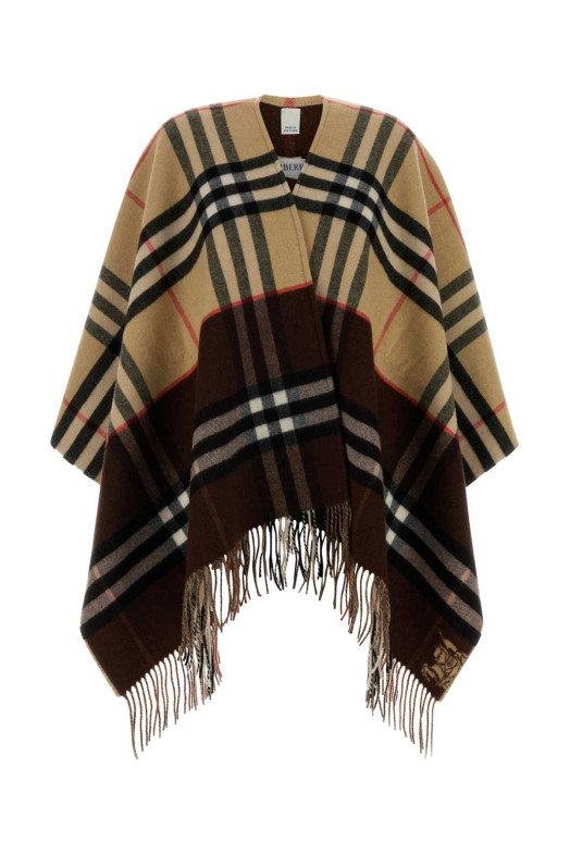 Embroidered cashmere blend reversible cape BURBERRY (8118277)