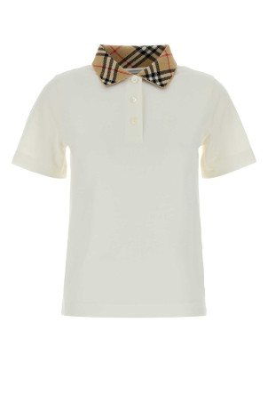 White piquet polo shirt BURBERRY (8118958)