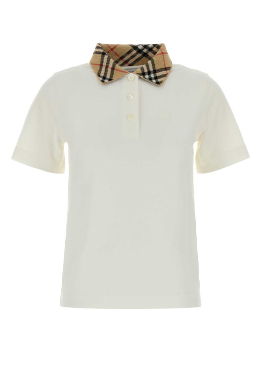 White piquet polo shirt BURBERRY (8118958)