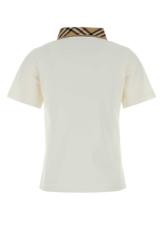 White piquet polo shirt BURBERRY (8118958)