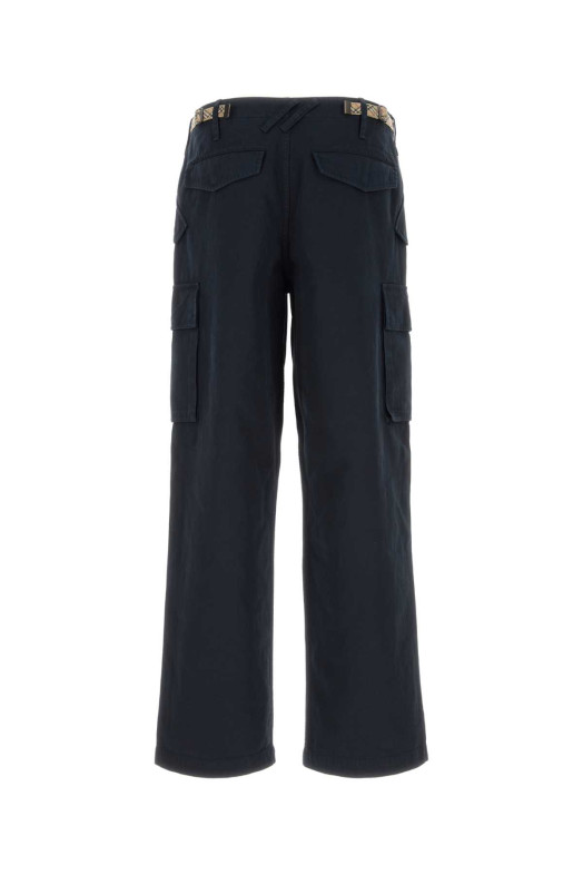 Navy blue cotton cargo pant BURBERRY (8119203)