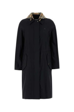Black stretch nylon Newbury parka coat Black BURBERRY (8120897)
