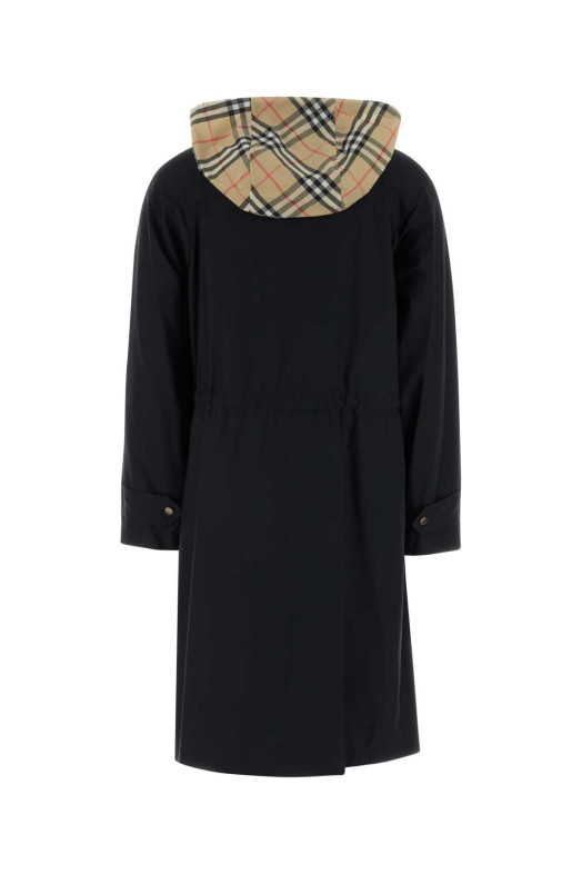 Black stretch nylon Newbury parka coat Black BURBERRY (8120897)