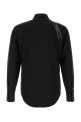Black stretch poplin shirt White ALEXANDER MCQUEEN (828170QNAAB)