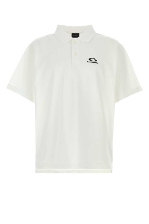 White piquet oversize polo shirt BALENCIAGA (828531TTVT8)