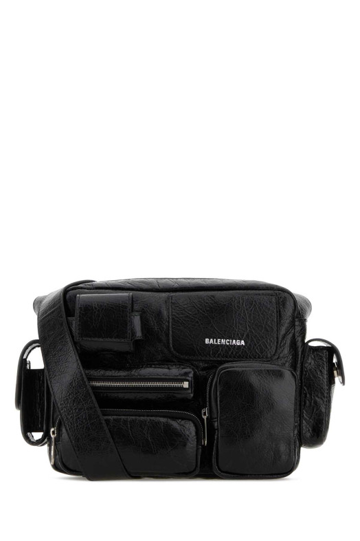 Black leather Fotocamera Superbusy crossbody bag Black BALENCIAGA (829068210C8)