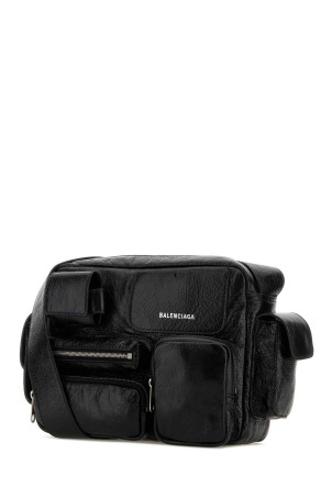 Black leather Fotocamera Superbusy crossbody bag Black BALENCIAGA (829068210C8)