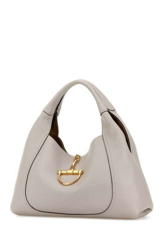 Light grey leather large Gucci Softbit shoulder bag GUCCI (837466AAEAO)