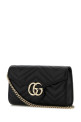 Black leather GG Marmont wallet Black GUCCI (837745AAET8)