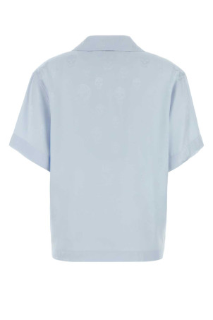 Pastel light blue satin shirt ALEXANDER MCQUEEN (839591QGABJ)