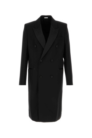 Black wool coat Black ALEXANDER MCQUEEN (845470QVAAA)