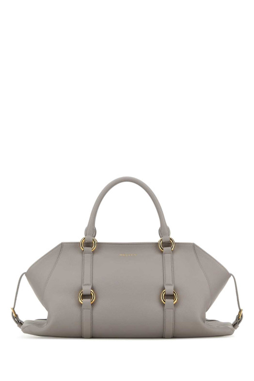 Grey leather medium Farringdon handbag ALEXANDER MCQUEEN (8456441VDEB)