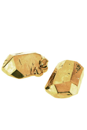 Gold metal earrings SAINT LAURENT (849746Y1500)