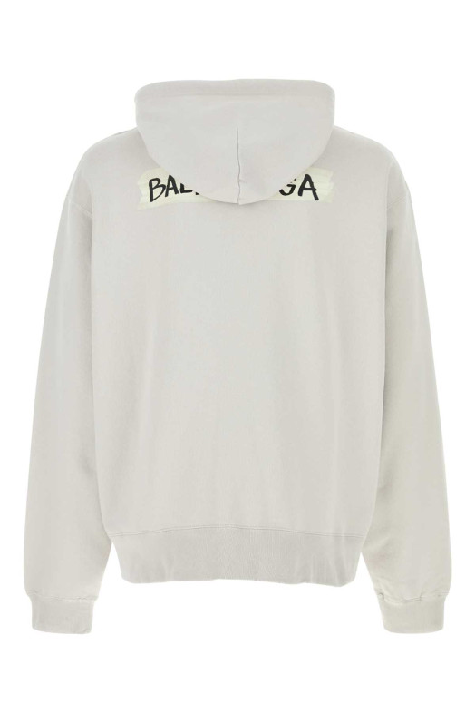 Chalk cotton sweatshirt Gray BALENCIAGA (850338TTVL7)