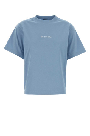 Light blue cotton t-shirt BALENCIAGA (850990TTVJ1)