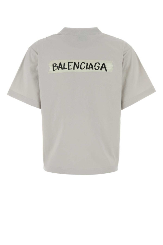 Chalk cotton t-shirt Gray BALENCIAGA (850990TTVL6)