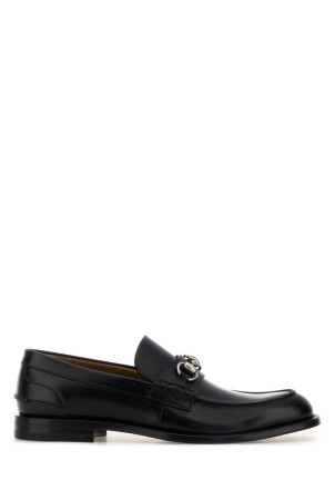 Black leather loafers Black GUCCI (851398AAFAR)