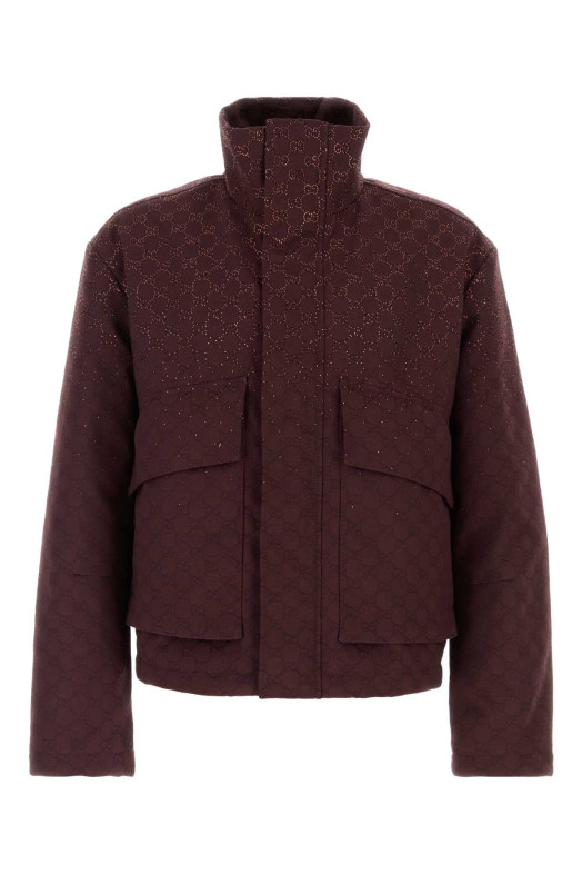 Burgundy GG fabric padded jacket GUCCI (852739ZKU09)